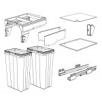 ME45-70DGR Double Waste Bins with Soft Closing